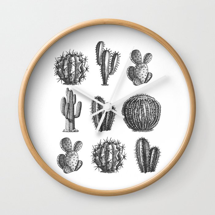 Vintage Cactus Wall Clock