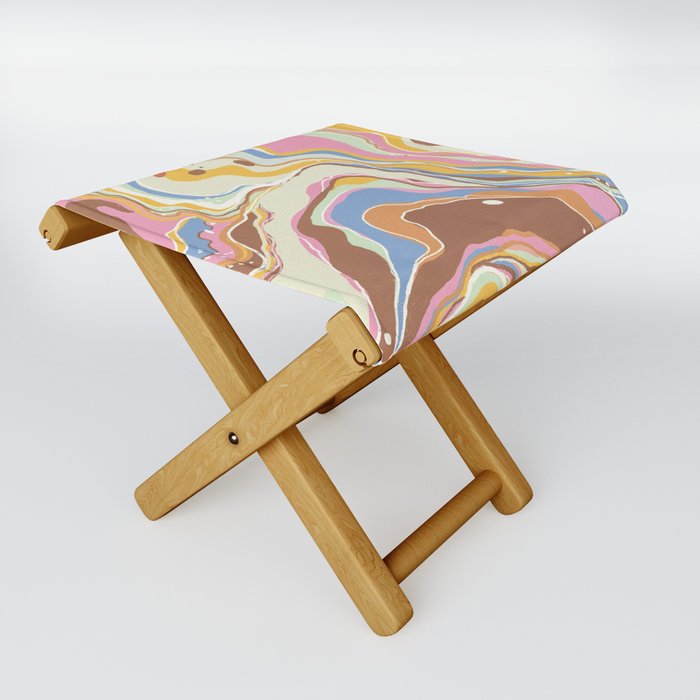 Retro marble #2 Folding Stool