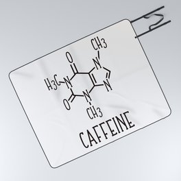 Caffeine Molecular Structure Chemistry Picnic Blanket
