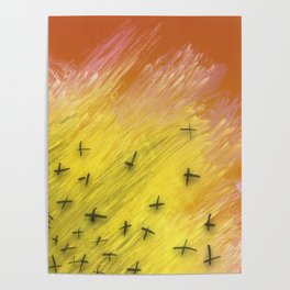 Crosses in a Yellow field Poster