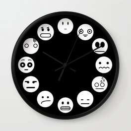 FEAR Emoji Wall Clock
