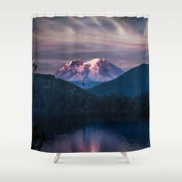 Sunset Mt. Rainier, Mineral, Washington Shower Curtain