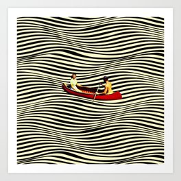 Illusionary Boat Ride Art Print