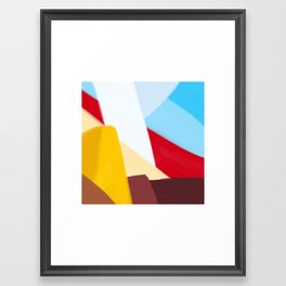 Cheerful Bright Painted Pattern - Primary Colors Framed Art Print