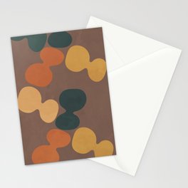 Nordic Earth Tones - Abstract Shapes 4 Stationery Card