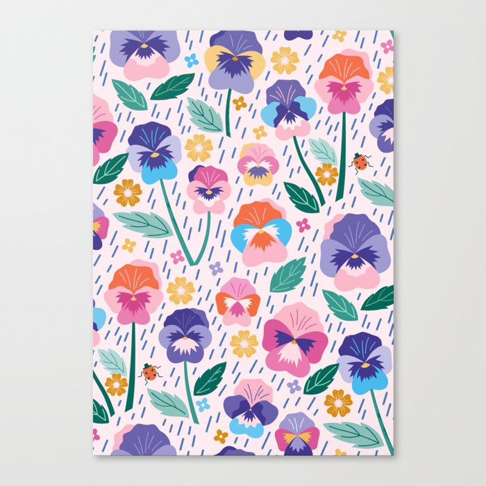 Pansy Patch  Canvas Print