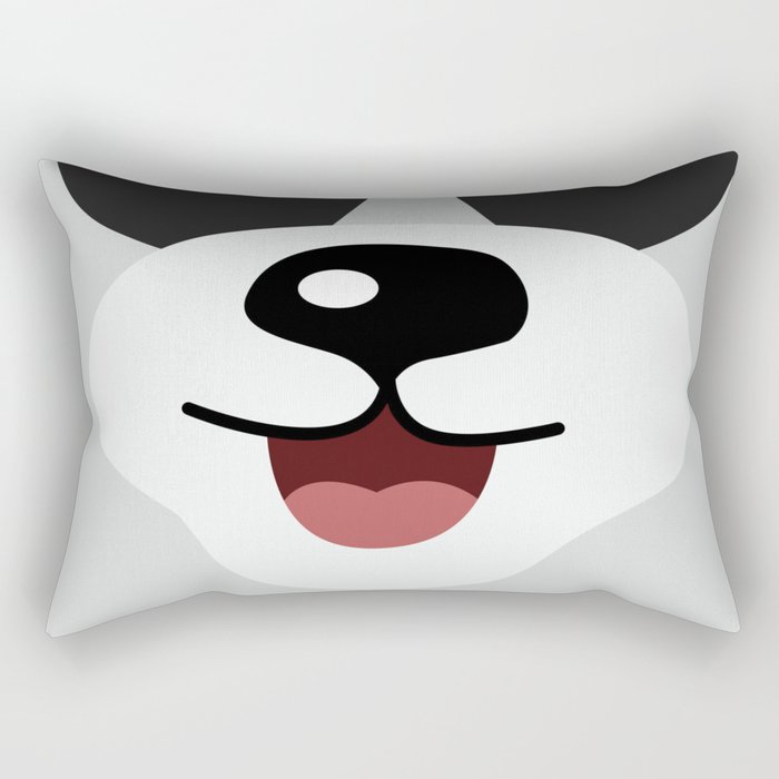 Cute Lovely Panda Cartoon Smile Face Kids Rectangular Pillow