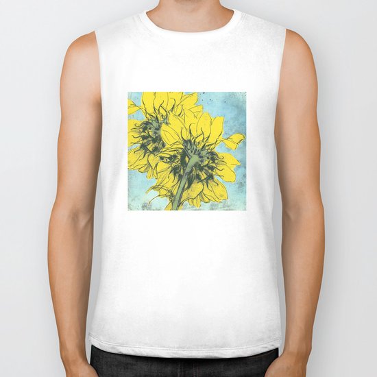 The sunflowers moment Biker Tank