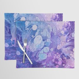 Madeleine - Purple and Blue Mysterious Abstract Art - Details in Pattern - Midnight Vibe Placemat