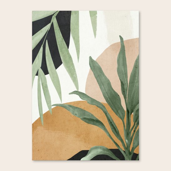 Abstract Art Tropical Leaves 4 Canvas Print by ThingDesign Society6