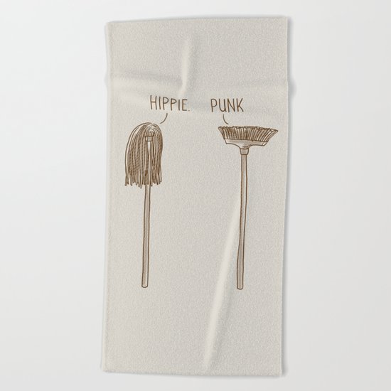 Hippie and Punk Beach Towel