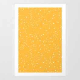 Yellow Constellations Art Print