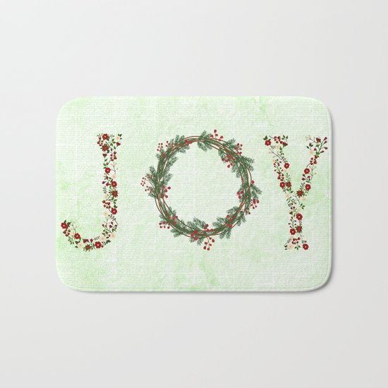 Joy Wreath #3 Bath Mat