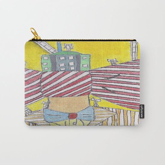 "Bows" Acrylic On Canvas Carry-All Pouch