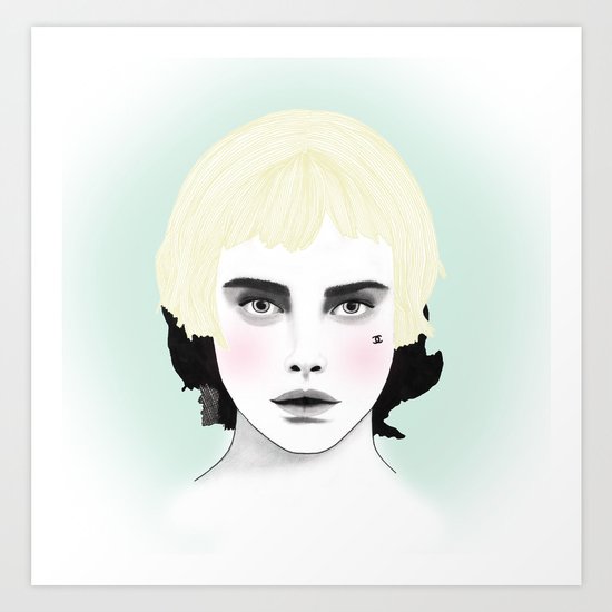 Fashion Illustration - Chanel Yellow Art Print