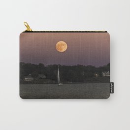 Super Moon Under Sail Carry-All Pouch | Supermoon, Moon, Sail, Patuxent, Sailing, Color, Full, Water, Photo, Wind 