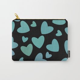Icy Blue Hearts Carry-All Pouch