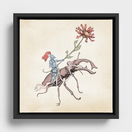 Gentle knight Framed Canvas