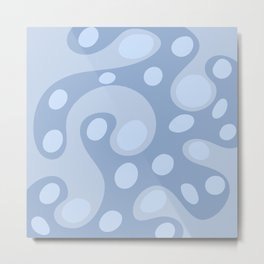 Octopus Bubbles - blue Metal Print | Blobs, Bold, Circle, Swirls, Modern, Illustration, Abstraction, Graphicdesign, Circles, Stencil 