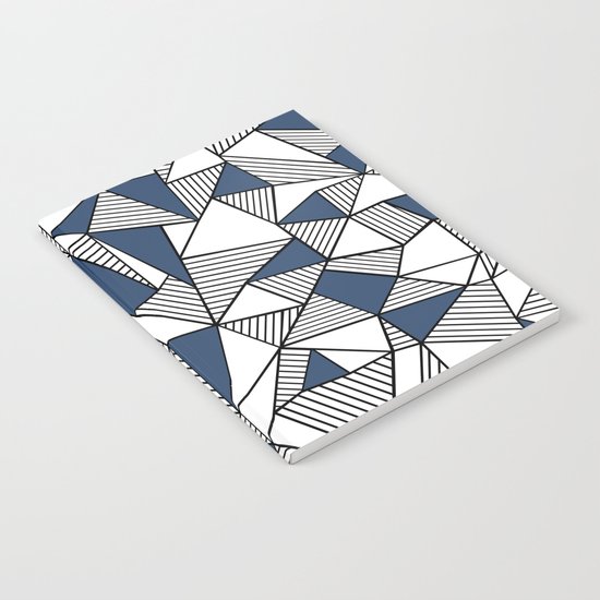 Abstraction Lines with Navy Blocks Notebook