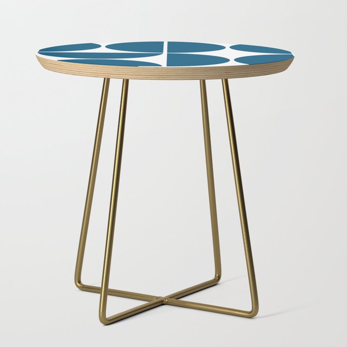 Mid Century Modern Blue Square Side Table