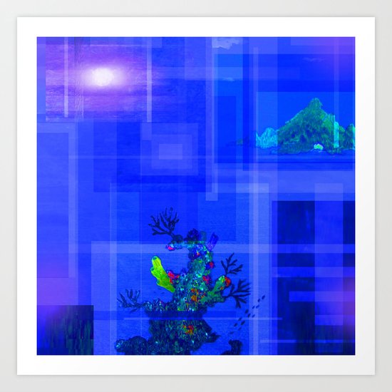Ocean Deep In The Moon Light Art Print
