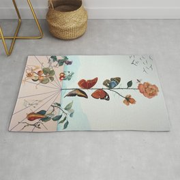 Flordali The Butterfly Rose Area & Throw Rug