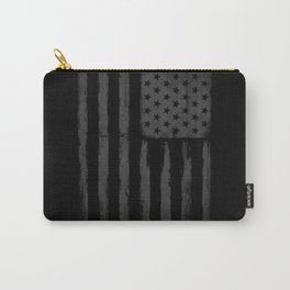 Grey American flag Carry-All Pouch | Patriot, War, American, Political, President, Grunge, Military, Soldier, Holiday, Usa 