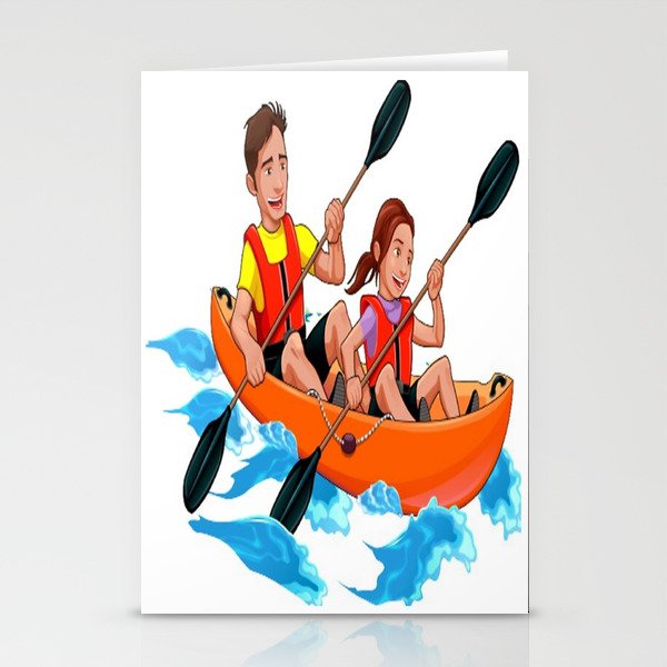 kayak lovers Stationery Cards