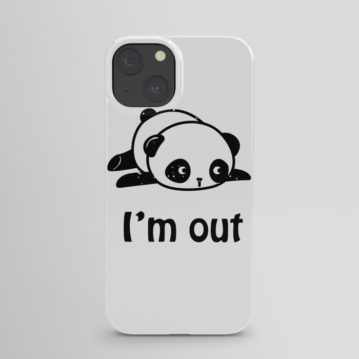 I’m out – Cute panda design iPhone Case