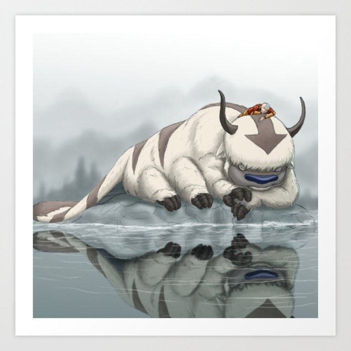 Avatar on Appa Art Print