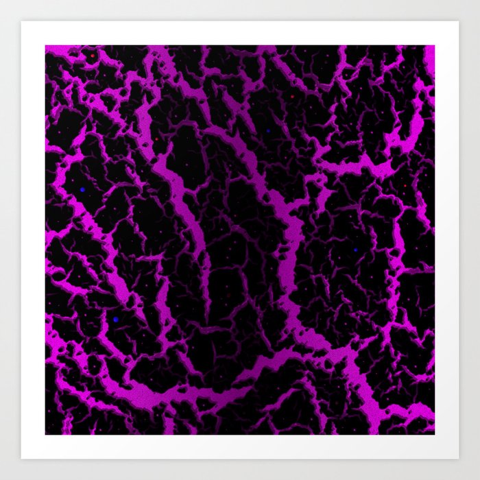 Cracked Space Lava - Pink/Purple Art Print