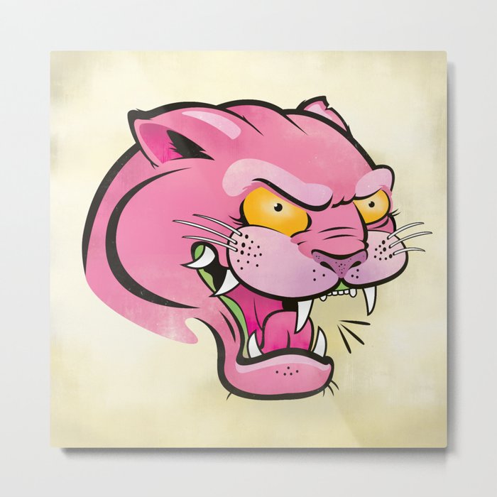 Pink Panther Tattoo Flash Metal Print