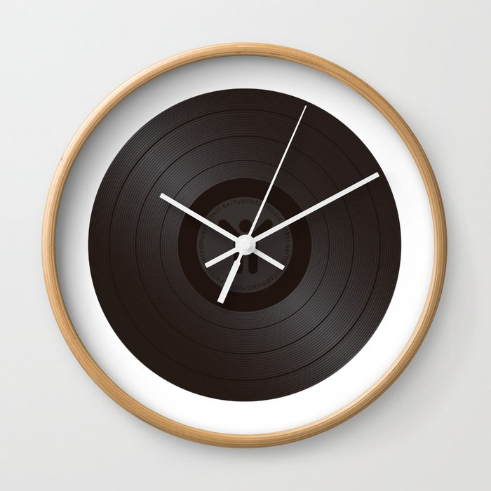 Black Vinyl Record Wall Clock By Hypnoboy Society6