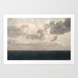 Vintage Seascape, Clouds Art Print Art Print