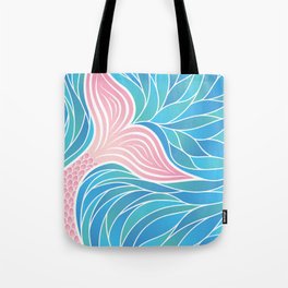 Pink Mermaid's Tail Tote Bag