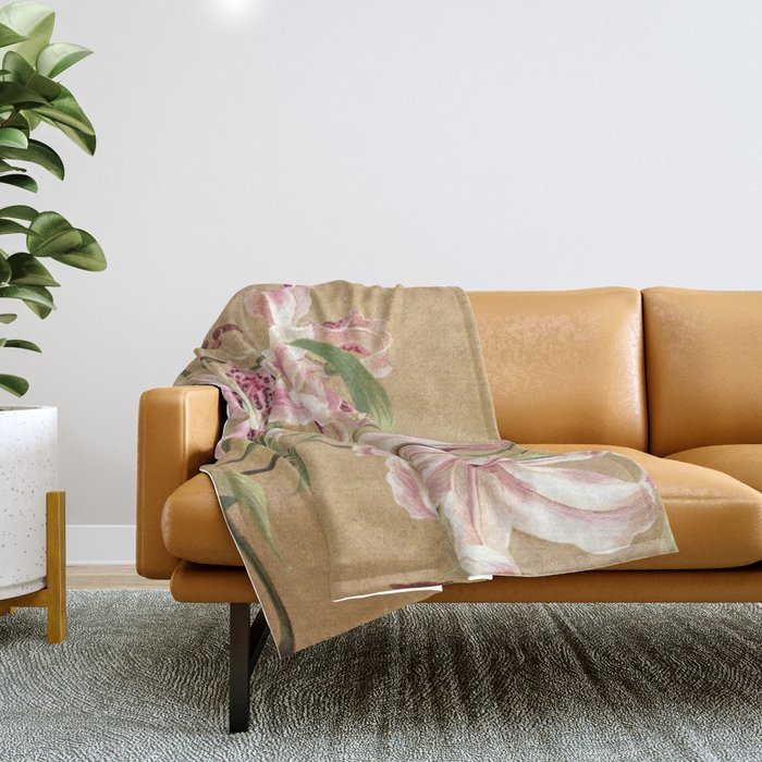 Lilies no. 5 Throw Blanket