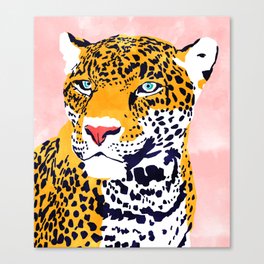 The Leopard Portrait Canvas Print