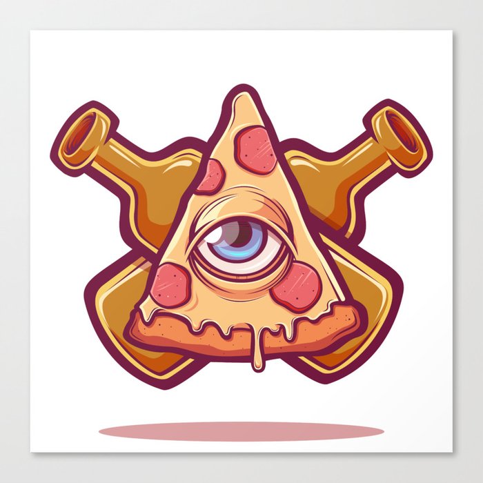 Pizza is my religion Canvas Print