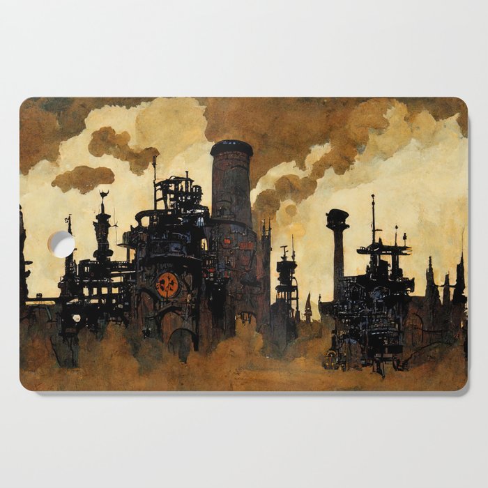 A world enveloped in pollution Cutting Board