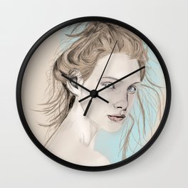 Blonde Woman Wall Clock