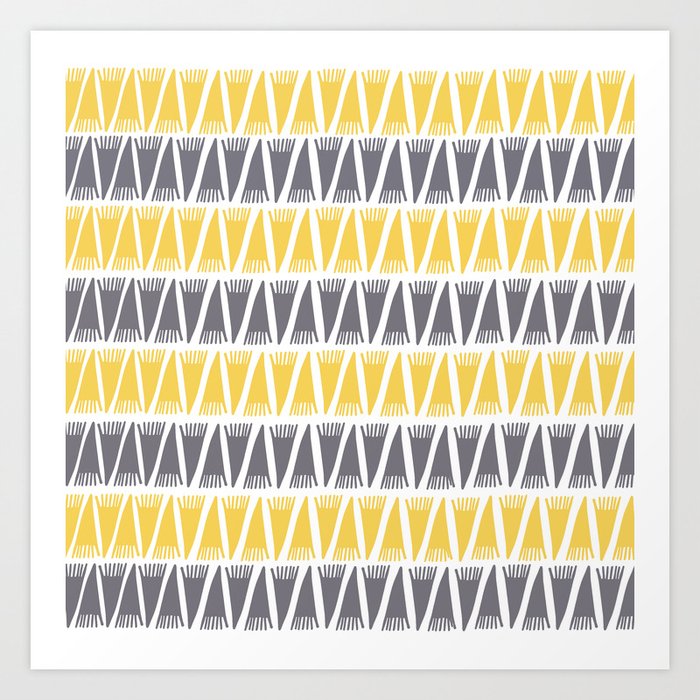 Tee Pee Primrose Yellow Art Print