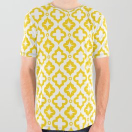 Yellow Ornamental Arabic Pattern All Over Graphic Tee