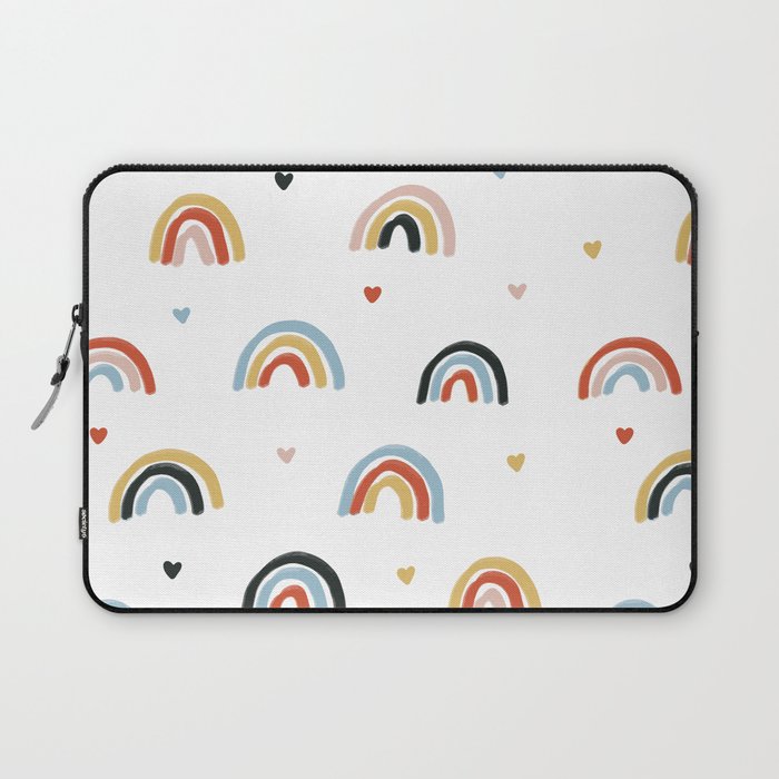 Happy colorful rainbow pattern Laptop Sleeve