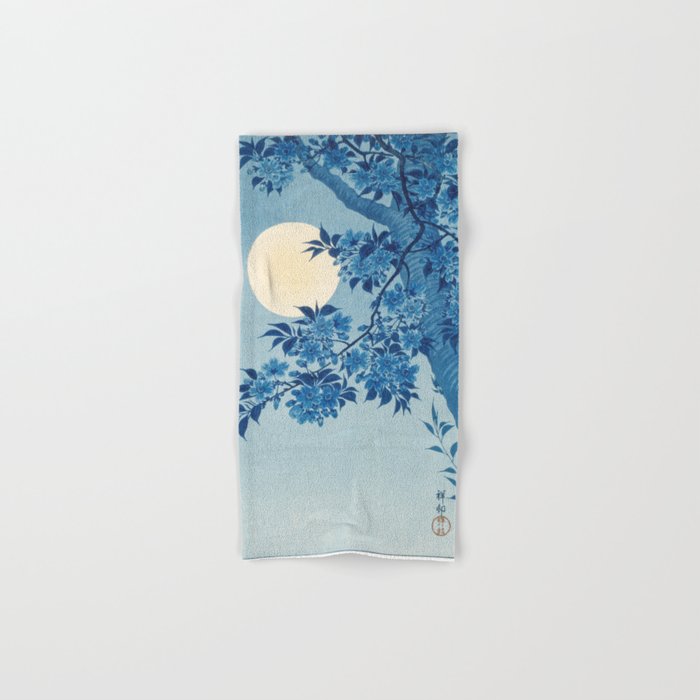 Blossoming Cherry on a Moonlit Night  Hand & Bath Towel