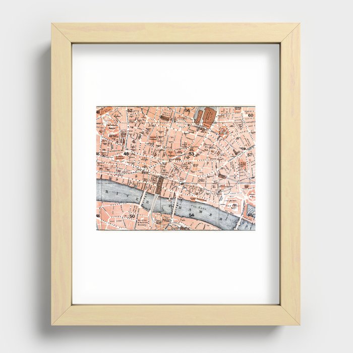 Map Recessed Framed Print