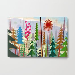 San Gabriel Mountains Metal Print | Hills, Painting, Flower, Palm, Design, Growth, Hiking, Afternoon, Pasadena, Daylight 