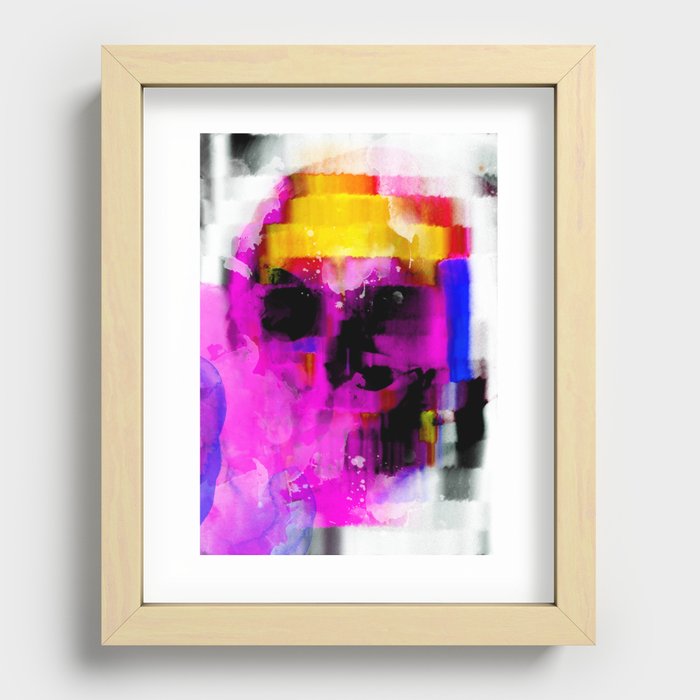 abstrac skull Recessed Framed Print