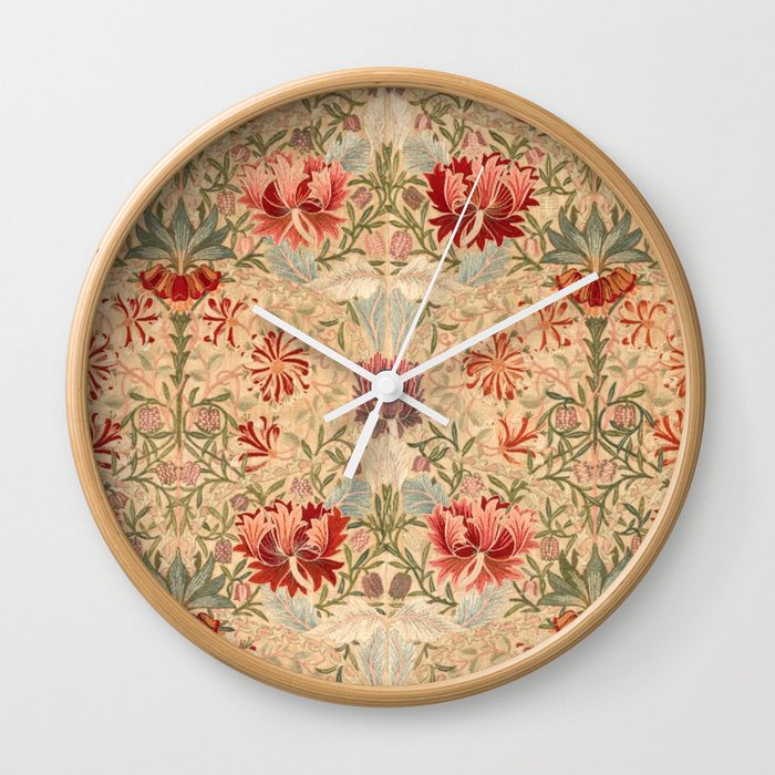 William Morris & Jane Morris Antique Honeysuckle Wall Clock