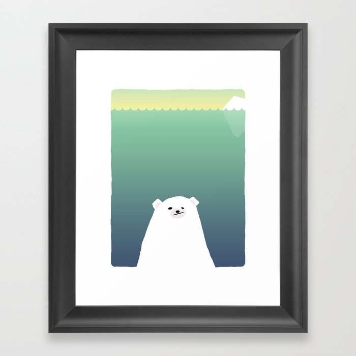 Polar Plunge Framed Art Print